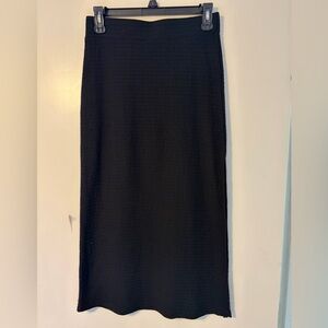 SHEIN Black Maxi Ribbed Knit Skirt